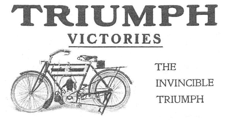 1906 - Pubblicit "The Invincible Triumph"