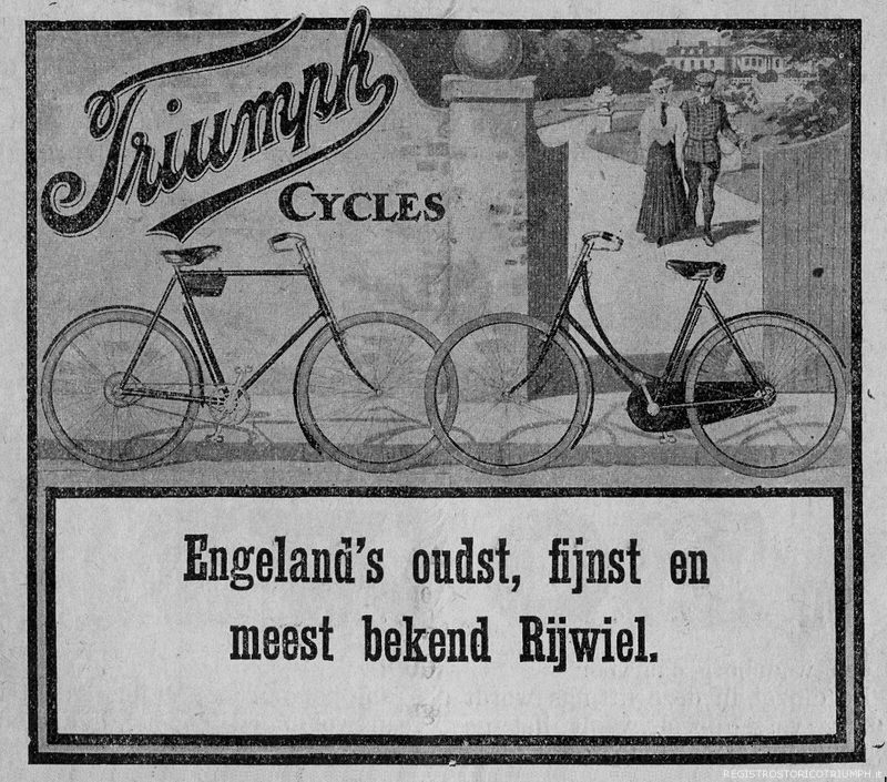 1907 Pubblicit Triumph biciclette